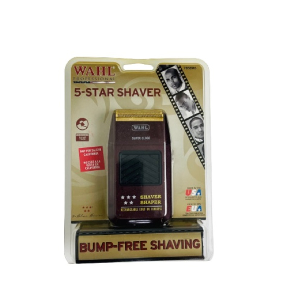 Wahl Professional 5-Star Maroon & Gold Super Close Bump-Free Razor. Men’s
